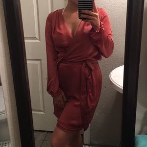 Kittenish wrap dress